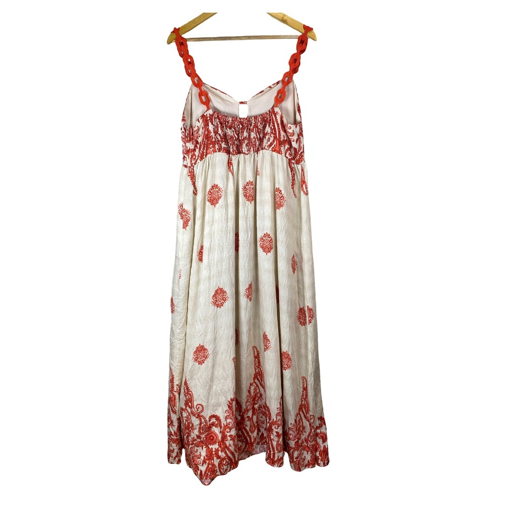 Anewsta Paisley Maxi Dress XL Boho Smocked Back Sleeveless Beachy Flowy Vacay - Picture 2 of 12